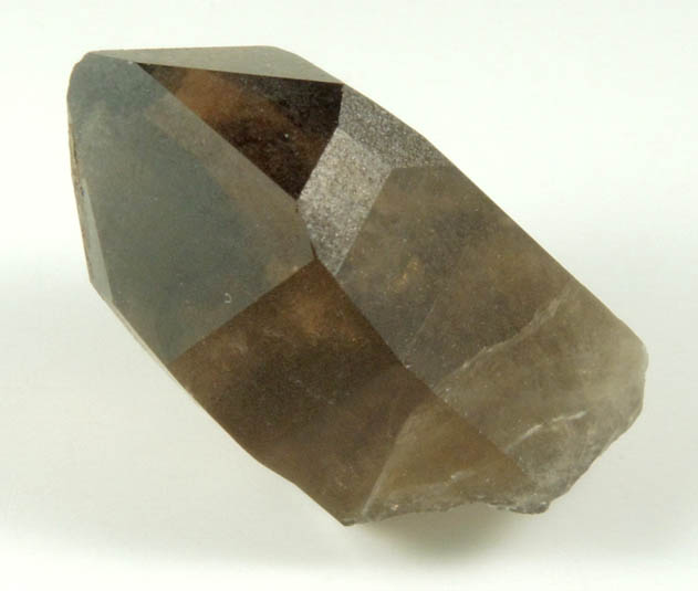 Quartz var. Smoky Quartz (with rare crystal faces) Dauphin Law Twin from Lake George District, Park County, Colorado