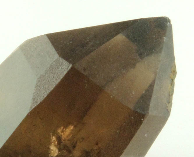 Quartz var. Smoky Quartz (with rare crystal faces) Dauphin Law Twin from Lake George District, Park County, Colorado