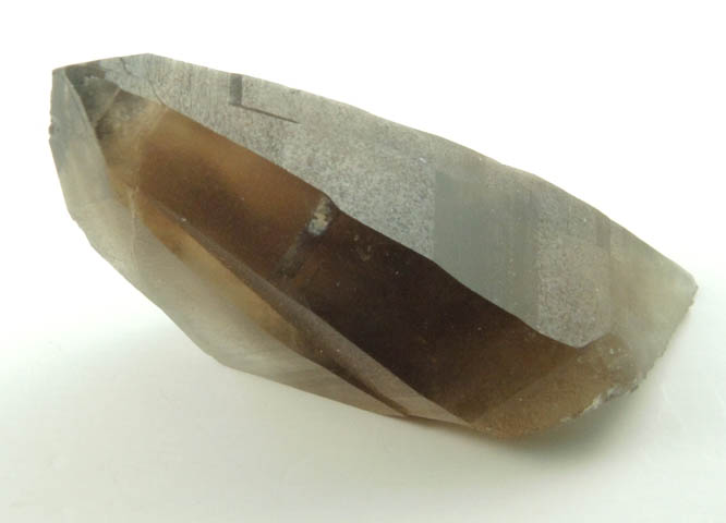 Quartz var. Smoky Quartz (with rare crystal faces) from Lake George District, Park County, Colorado