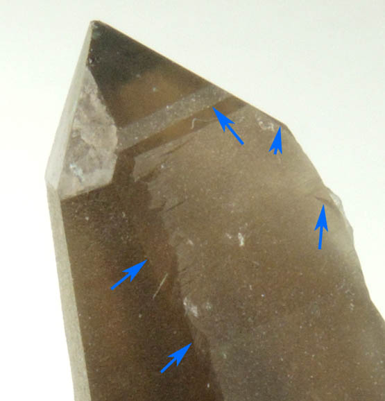 Quartz var. Smoky Quartz (with rare crystal faces) from Lake George District, Park County, Colorado