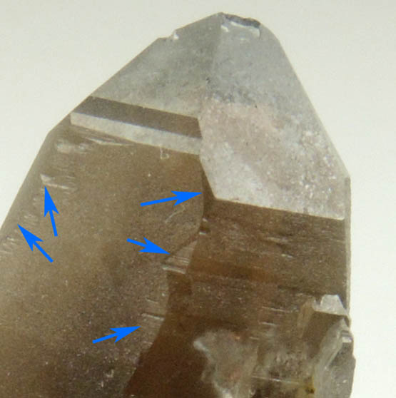 Quartz var. Smoky Quartz (with rare crystal faces) from Lake George District, Park County, Colorado