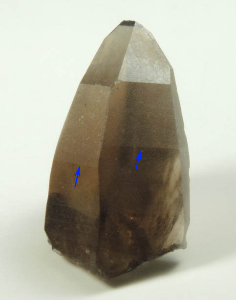 Quartz var. Smoky Quartz (with rare crystal faces) from Lake George District, Park County, Colorado