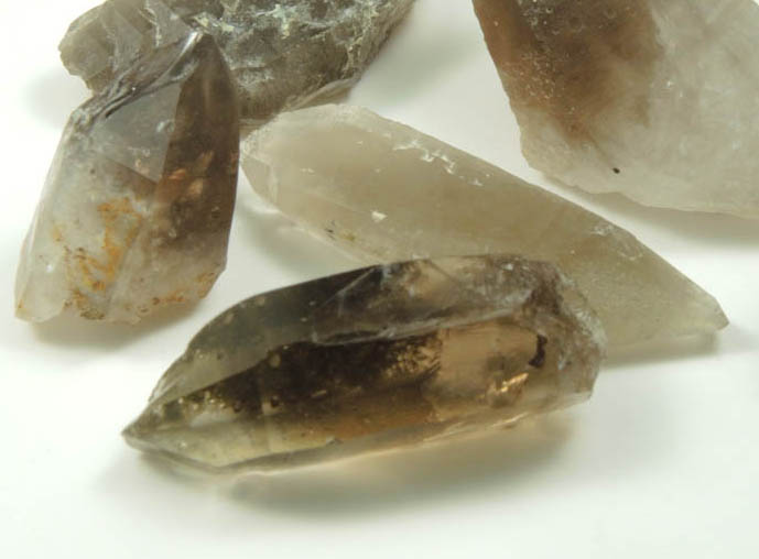 Quartz var. Smoky Quartz (7 crystals) from North Moat Mountain, Bartlett, Carroll County, New Hampshire