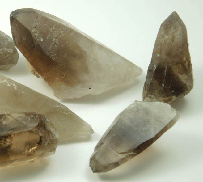 Quartz var. Smoky Quartz (7 crystals) from North Moat Mountain, Bartlett, Carroll County, New Hampshire
