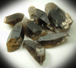 Quartz var. Smoky Quartz (7 crystals) from Lake George District, Park County, Colorado