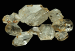 Quartz var. Herkimer Diamonds (9 crystals) from Hickory Hill Diamond Diggings, Fonda, Montgomery County, New York