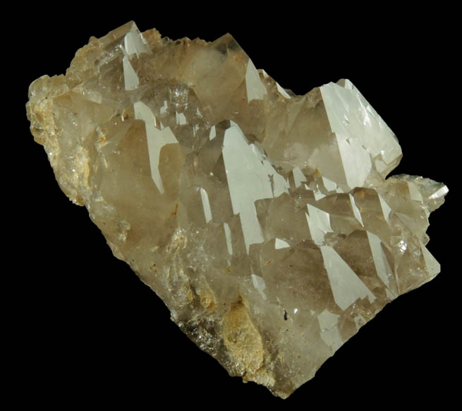 Quartz var. Smoky Quartz (parallel crystals) from North Moat Mountain, Bartlett, Carroll County, New Hampshire