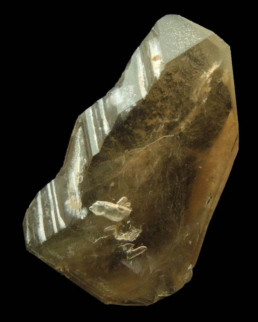 Quartz var. Smoky Quartz (doubly terminated asymmetric crystal) from North Moat Mountain, Bartlett, Carroll County, New Hampshire