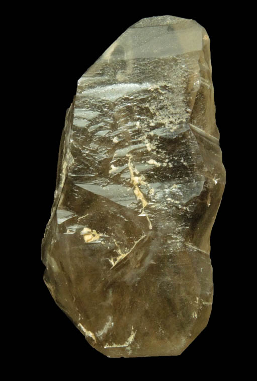 Quartz var. Smoky Quartz (doubly terminated asymmetric crystal) from North Moat Mountain, Bartlett, Carroll County, New Hampshire