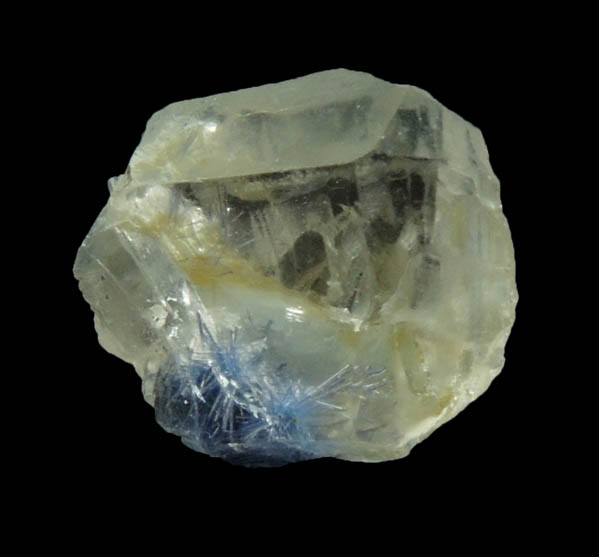 Quartz with blue tourmaline(?) inclusions from Minas Gerais, Brazil