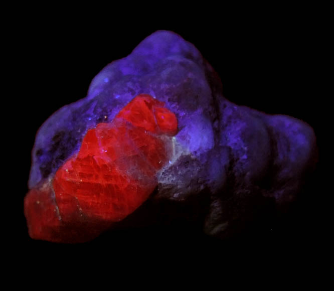 Corundum var. Ruby in marble from Mogok District, 115 km NNE of Mandalay, Mandalay Division, Myanmar (Burma)