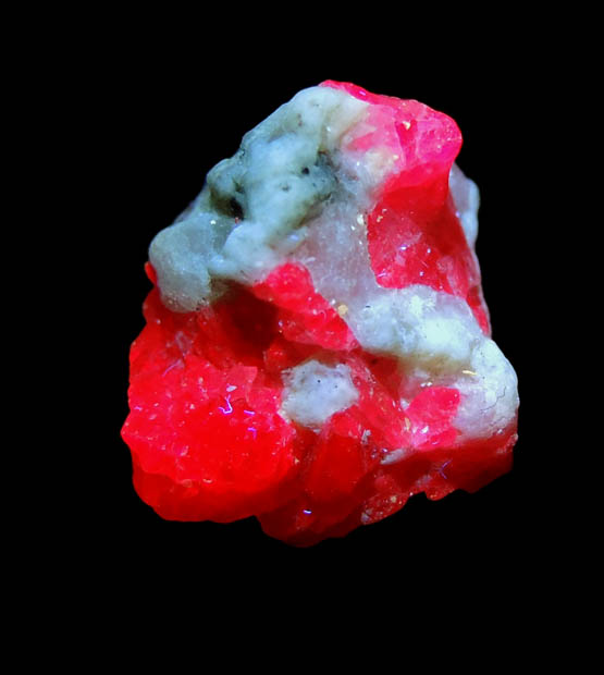 Corundum var. Ruby in marble from Mogok District, 115 km NNE of Mandalay, Mandalay Division, Myanmar (Burma)