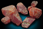 Corundum var. Ruby (7 pcs.) from Tanzania