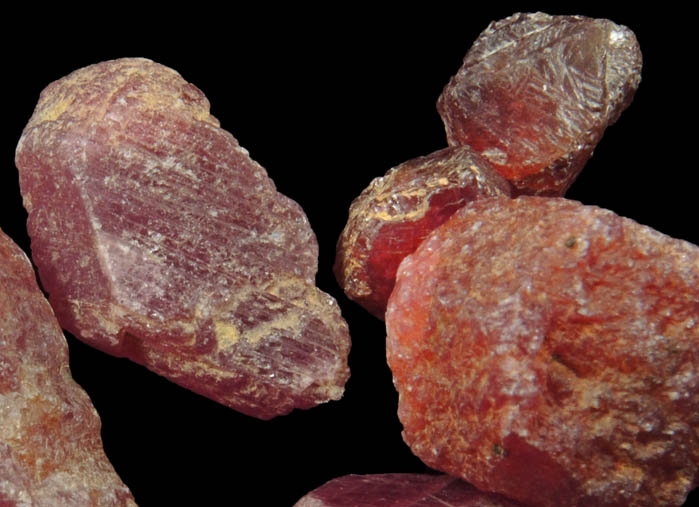 Corundum var. Ruby (7 pcs.) from Tanzania