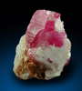 Corundum var. Ruby in marble from Luc Yen, Yenbai Province, Vietnam