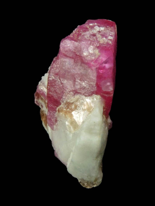 Corundum var. Ruby in marble from Luc Yen, Yenbai Province, Vietnam