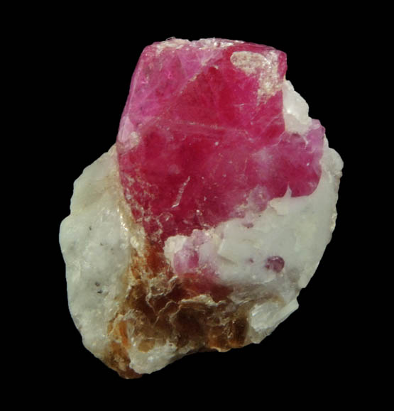 Corundum var. Ruby in marble from Luc Yen, Yenbai Province, Vietnam