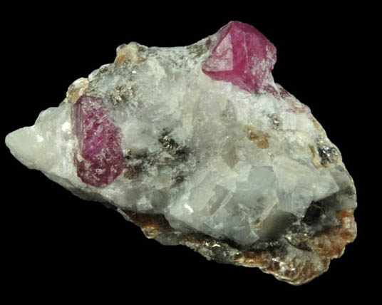 Corundum var. Ruby in marble from Jegdalek, Sarobi, Afghanistan