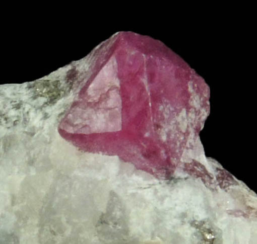 Corundum var. Ruby in marble from Jegdalek, Sarobi, Afghanistan