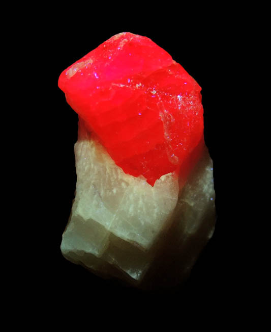 Corundum var. Ruby in marble from Jegdalek, Sarobi, Afghanistan