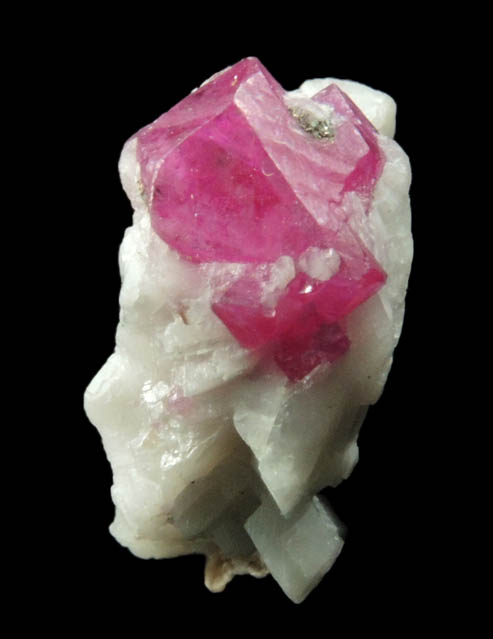 Corundum var. Ruby in marble from Jegdalek, Sarobi, Afghanistan