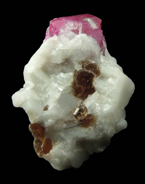 Corundum var. Ruby in marble from Jegdalek, Sarobi, Afghanistan