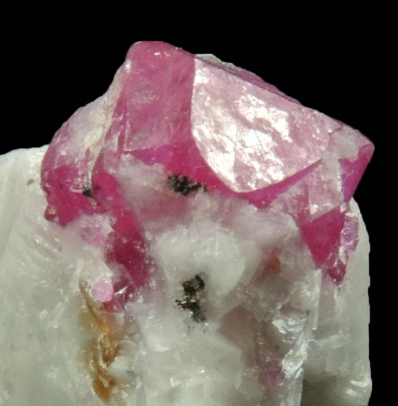 Corundum var. Ruby in marble from Jegdalek, Sarobi, Afghanistan