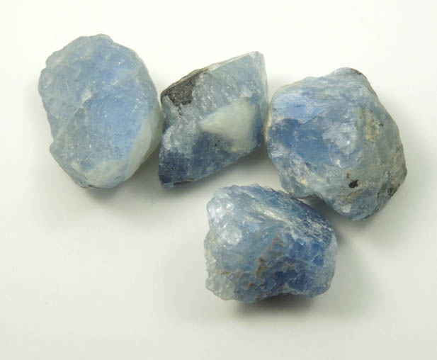 Corundum var. Blue Sapphire (4 pcs.) from Nigeria