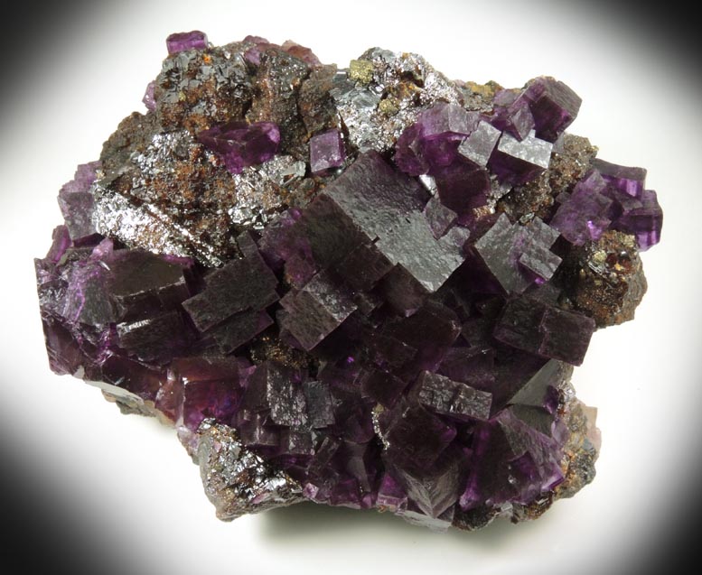 Fluorite on Sphalerite from Denton Mine, Harris Creek District, Hardin County, Illinois