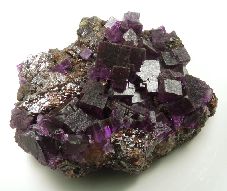 Fluorite on Sphalerite from Denton Mine, Harris Creek District, Hardin County, Illinois