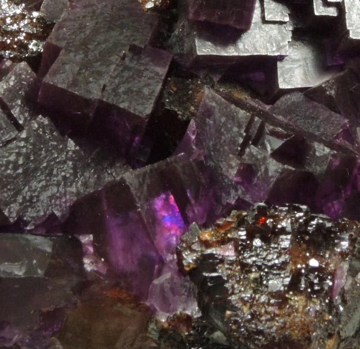 Fluorite on Sphalerite from Denton Mine, Harris Creek District, Hardin County, Illinois