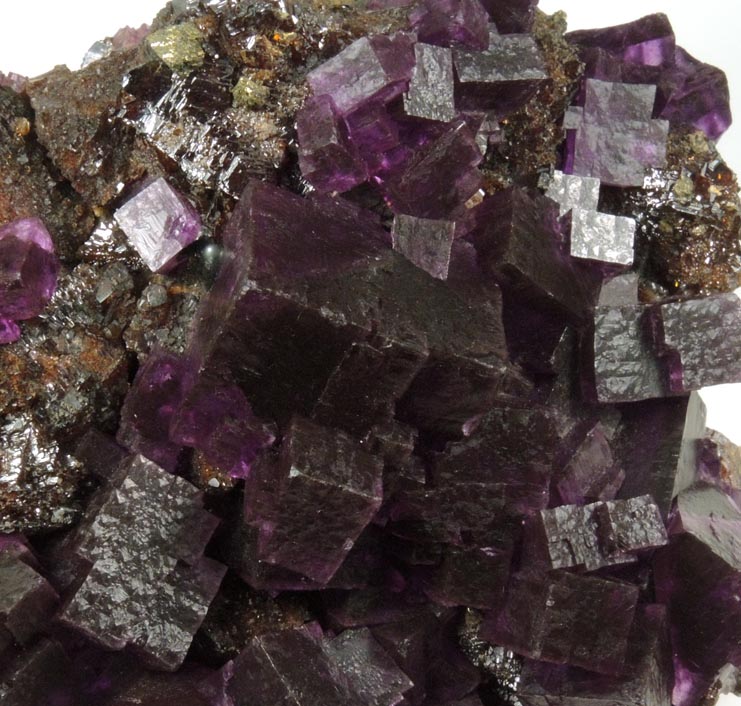 Fluorite on Sphalerite from Denton Mine, Harris Creek District, Hardin County, Illinois