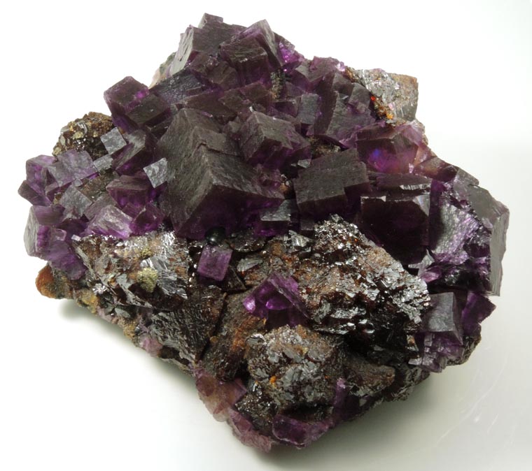 Fluorite on Sphalerite from Denton Mine, Harris Creek District, Hardin County, Illinois