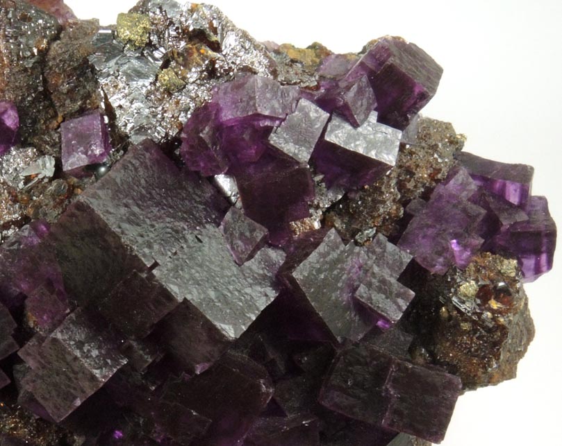 Fluorite on Sphalerite from Denton Mine, Harris Creek District, Hardin County, Illinois