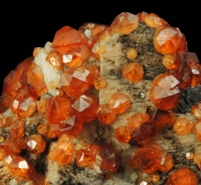 Spessartine Garnet on Microcline from Tongbei-Yunling District, Fujian Province, China