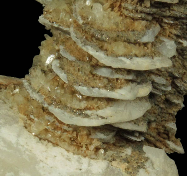 Calcite (unusual parallel formation) with Pyrite from Thomaston Dam Railroad Cut, Thomaston, Litchfield County, Connecticut