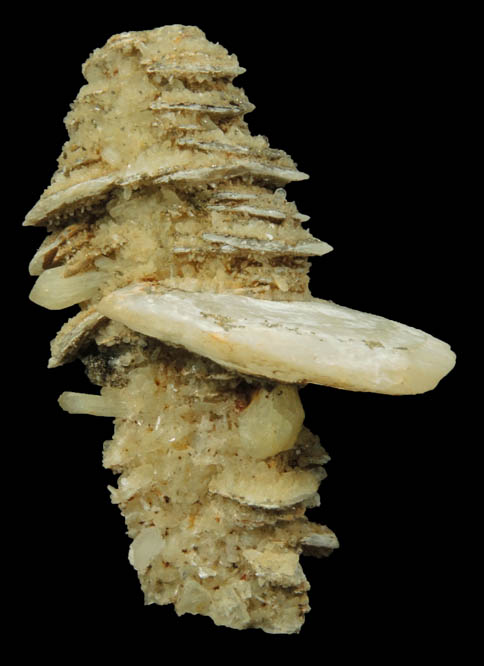 Calcite (unusual parallel formation) with Pyrite from Thomaston Dam Railroad Cut, Thomaston, Litchfield County, Connecticut