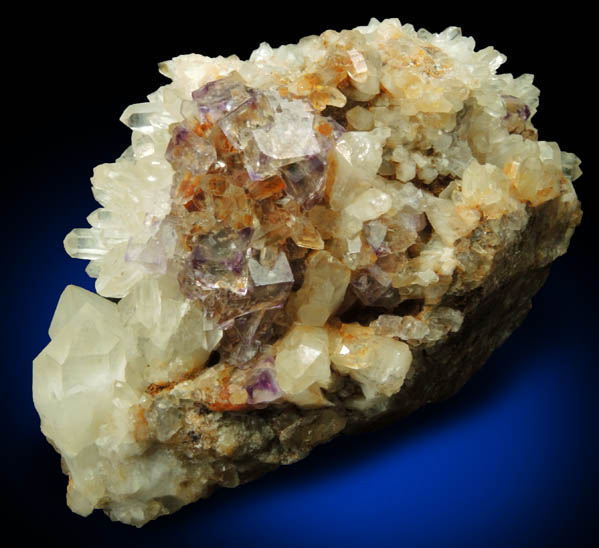 Fluorite on Quartz from Stoddard Mine, Westmoreland, Cheshire County, New Hampshire