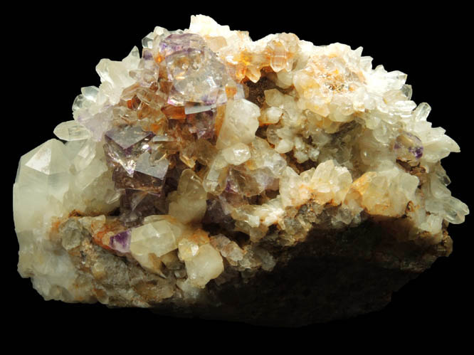 Fluorite on Quartz from Stoddard Mine, Westmoreland, Cheshire County, New Hampshire