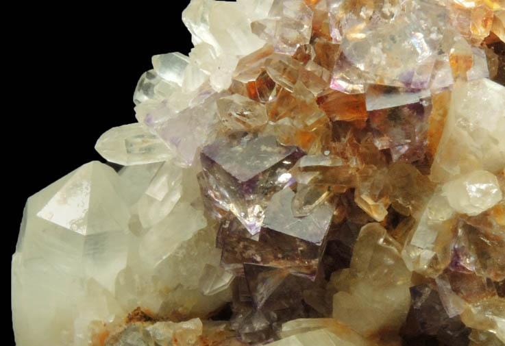 Fluorite on Quartz from Stoddard Mine, Westmoreland, Cheshire County, New Hampshire