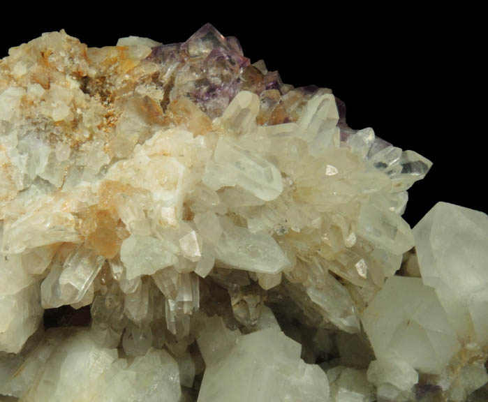 Fluorite on Quartz from Stoddard Mine, Westmoreland, Cheshire County, New Hampshire