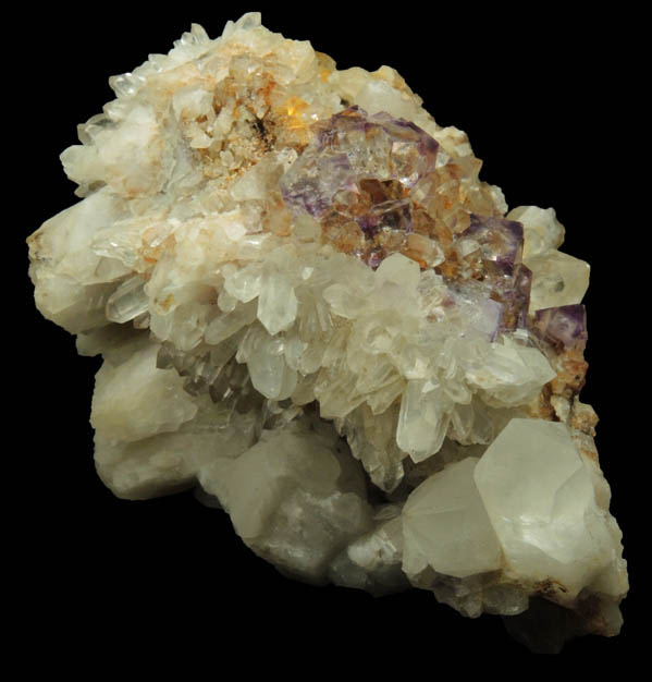 Fluorite on Quartz from Stoddard Mine, Westmoreland, Cheshire County, New Hampshire