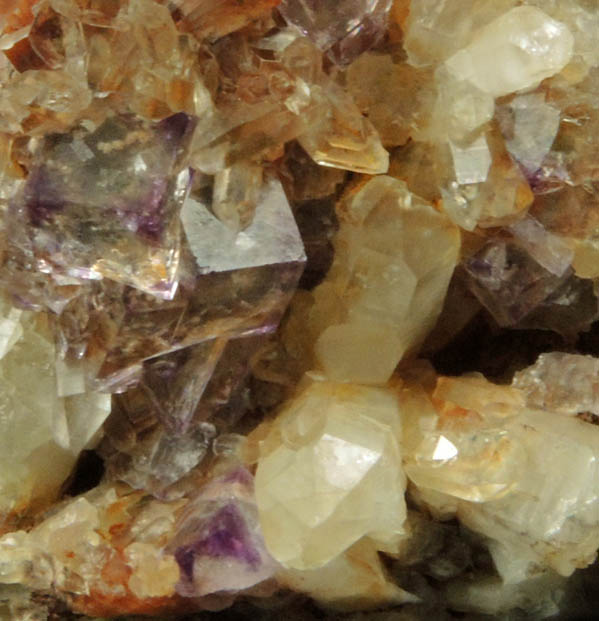 Fluorite on Quartz from Stoddard Mine, Westmoreland, Cheshire County, New Hampshire