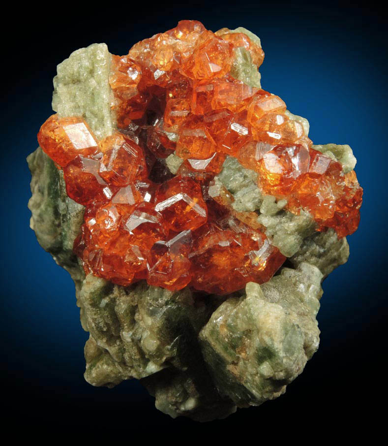 Grossular Garnet on Diopside from Belvidere Mountain Quarries, Lowell (commonly called Eden Mills), Orleans County, Vermont