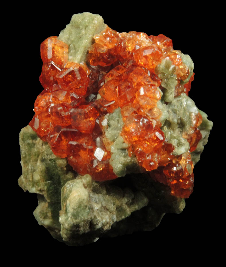 Grossular Garnet on Diopside from Belvidere Mountain Quarries, Lowell (commonly called Eden Mills), Orleans County, Vermont