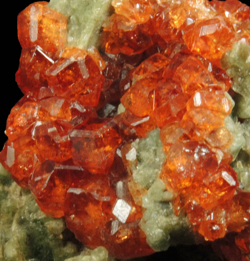 Grossular Garnet on Diopside from Belvidere Mountain Quarries, Lowell (commonly called Eden Mills), Orleans County, Vermont