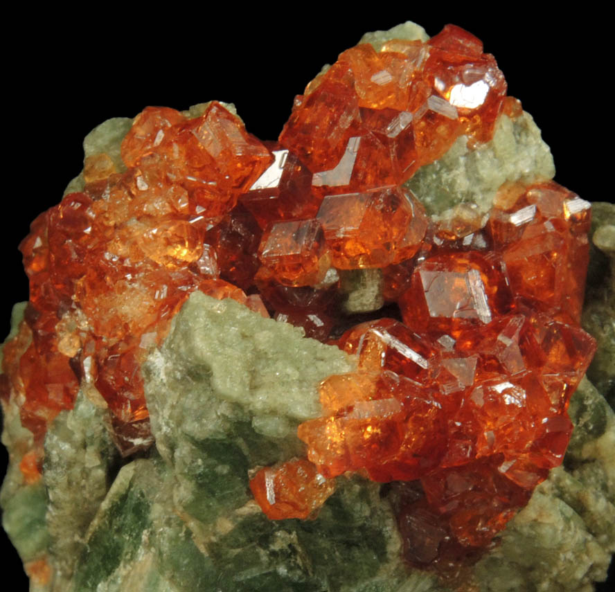 Grossular Garnet on Diopside from Belvidere Mountain Quarries, Lowell (commonly called Eden Mills), Orleans County, Vermont