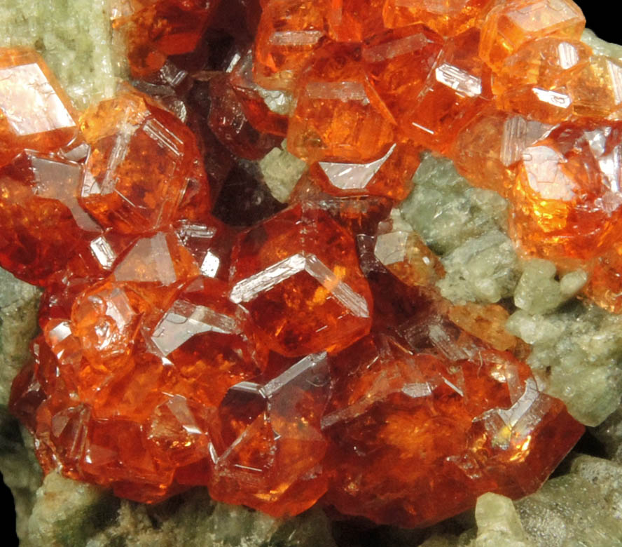 Grossular Garnet on Diopside from Belvidere Mountain Quarries, Lowell (commonly called Eden Mills), Orleans County, Vermont