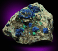 Azurite with Malachite from Bisbee District, Cochise County, Arizona