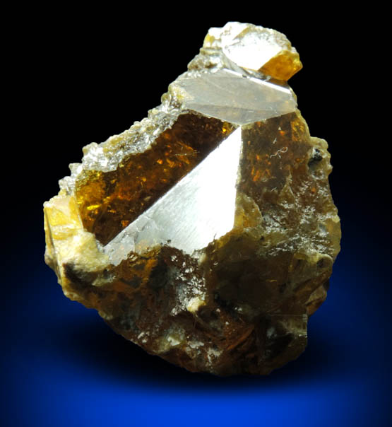 Sphalerite (yellow twinned gem-grade crystals) from ZCA Pierrepont Mine, Pierrepont, St. Lawrence County, New York